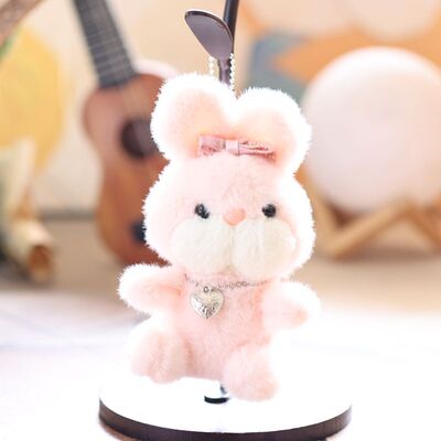 可爱萌领结小兔子挂件毛绒玩具公仔卡通包包挂饰钥匙扣布娃娃玩偶