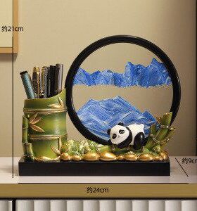 高级感办公桌摆台面流沙新款客厅