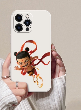 ins风哪吒电影周边创意镜头全包防摔手机壳适用苹果iPhone161514vivox90华为nova10红米k60OPPOreno9小米13