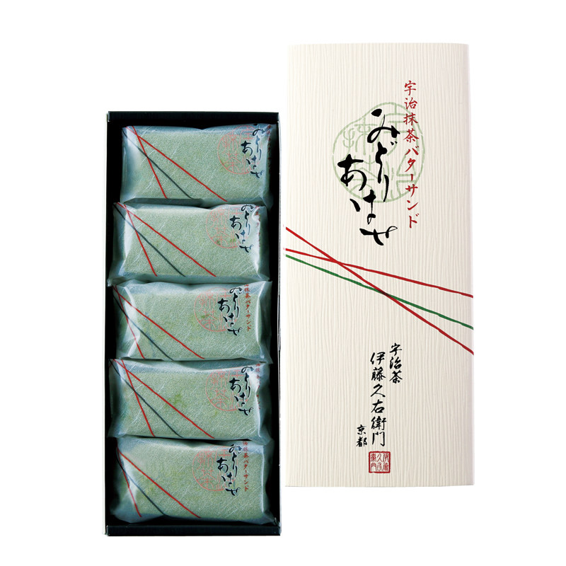 日本零食京都伊藤久右卫门宇治抹茶奶油黑豆夹心饼干礼盒