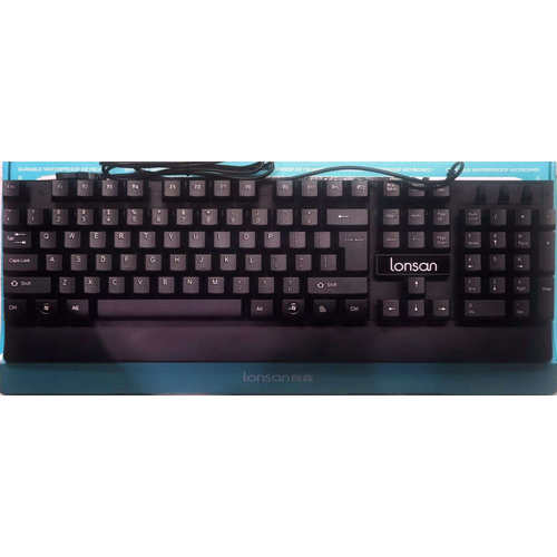 Lonsan/朗森L-K200 耐用防溅水游戏办公键盘笔记本USB键盘替K18U