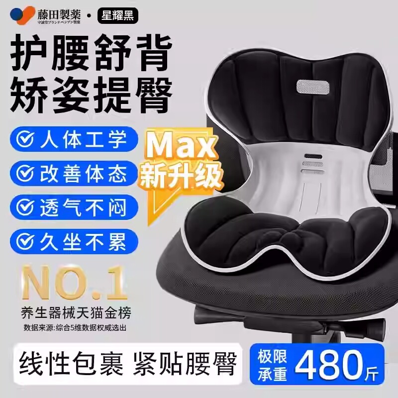 藤田制药护腰久坐透气人体工学椅图片
