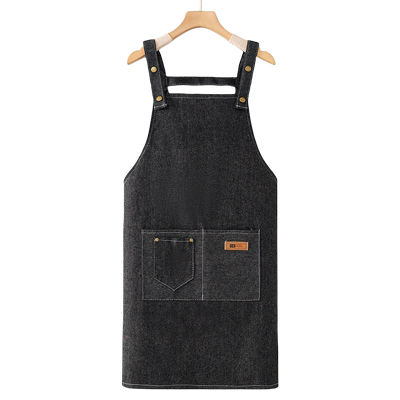 牛仔布围裙厨房家用2025新款工作服夏季薄款时尚上班防油餐饮专用