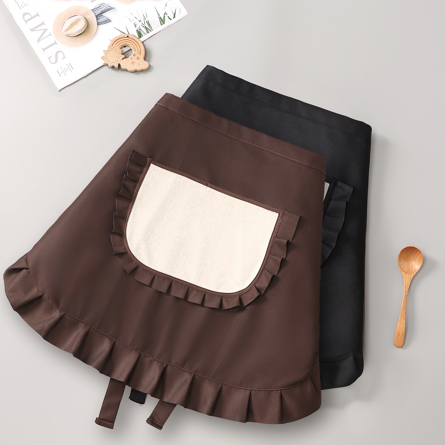 新款餐饮厨师服务员围裙