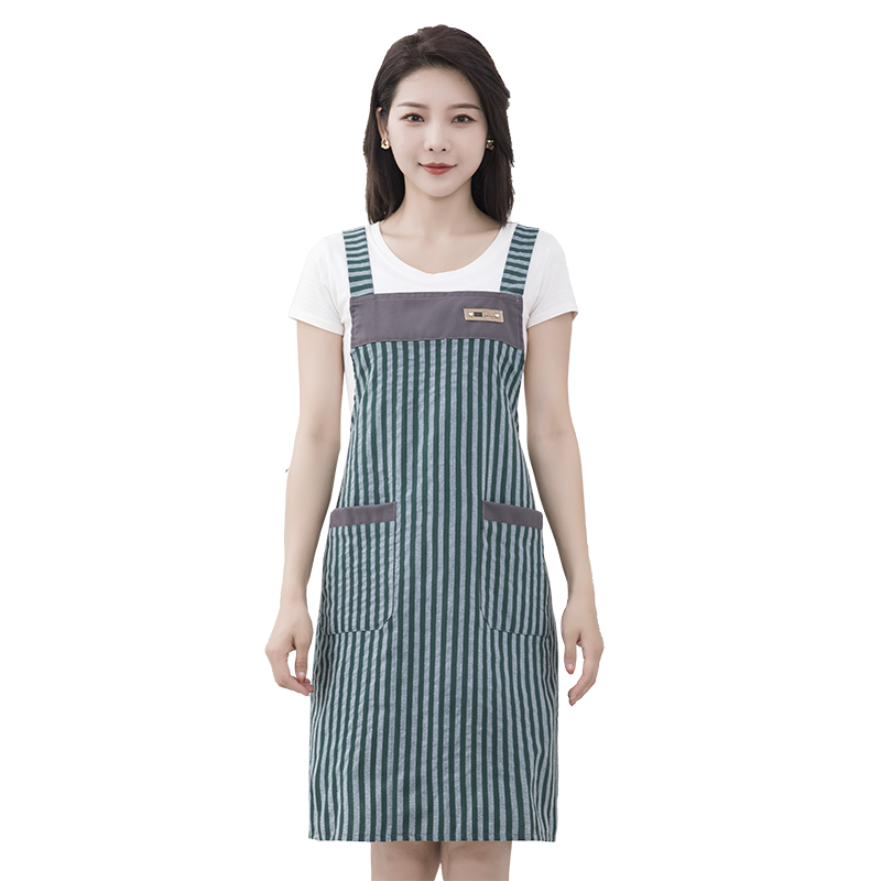 纯棉围裙餐饮专用夏季薄款女家用厨房2025网红新款工作服定制logo