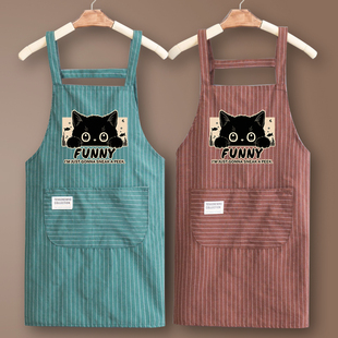 做饭围裙女2025新款纯棉可爱厨房家用中式餐饮专用网红摆摊年轻人
