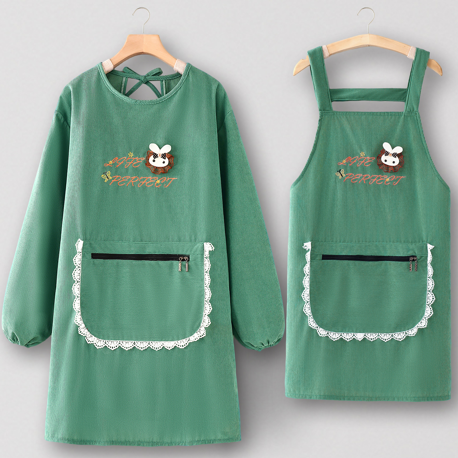 围裙烘焙厨房家用简约长袖罩衣