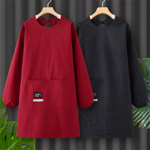 定制围裙厨房家用2025新款罩衣女耐磨上班专用防油防水做饭工作服