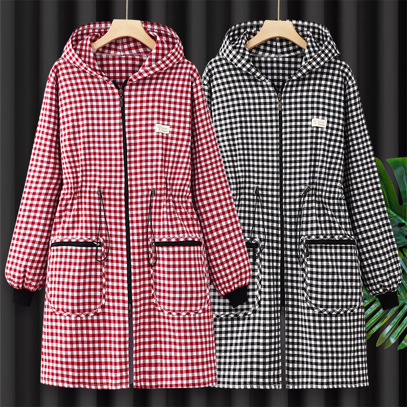 纯棉长袖围裙罩衣工作服女