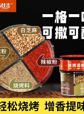 烧烤调料四合一调味料芝麻孜然粉辣椒腌制料家庭组合套装烤肉蘸料