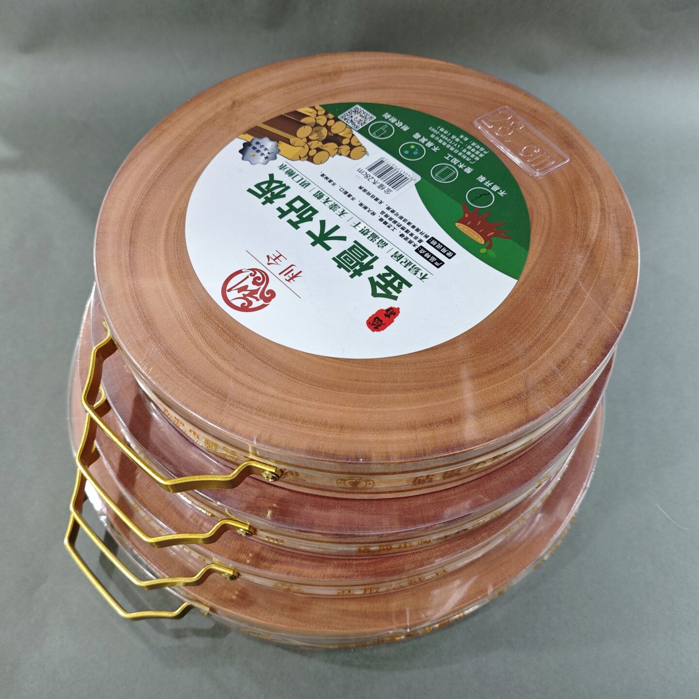 金檀木砧板加厚实木圆形家用切菜板剁骨案板整木烘干斩切菜板