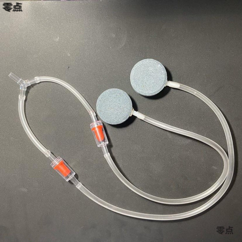 氧气泵配件二合一配件沙头增氧气泡石三通一拖二调气阀氧气泵分流