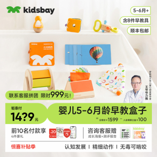 kidsbay5 6月龄婴儿蒙氏早教盒子宝宝实木益智玩具新生儿见面礼物
