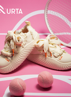 URTA而它草履虫系列“洗白了”溶胶低帮时尚板鞋女面包鞋小白鞋