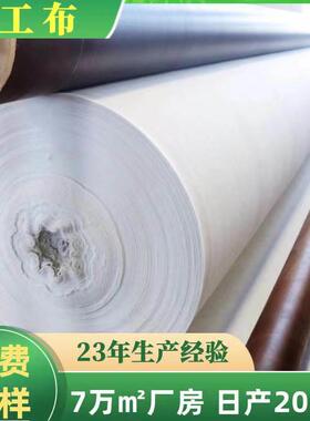 直TIJ供白色涤纶长丝土工布路基筋道水路养土工布透短丝土加工护