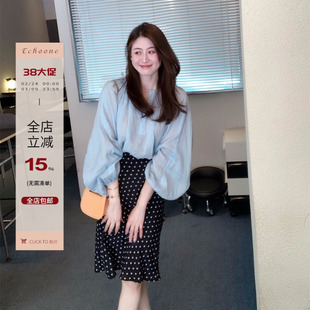 Echoone Breeze100苎麻灯笼袖设计感宽松慵懒衬衣女优雅气质上衣