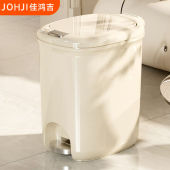垃圾桶家用2024新款 厕所卫生间厨房客厅带盖卧室大容量手按脚踏式