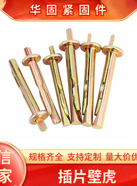 插片壁虎打入式膨胀钉锤击式壁虎龙骨螺丝吊柜吊顶膨胀钉两片壁虎
