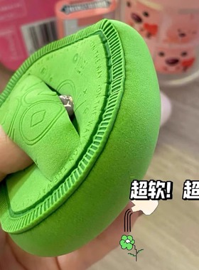 泡水变大otw屁桃粉扑棉花糖粉扑服帖不易吃粉大号超大号绿桃红桃