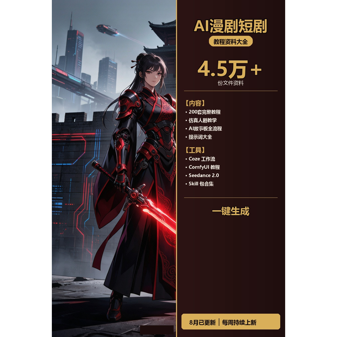 AI漫剧短剧制作全流程教程提示词工作流AI故事板Skill包仿真人剧图片