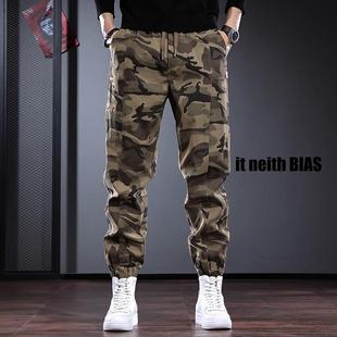 迷彩裤 BIAS高端工装 子男秋冬季 美式 加绒束脚痞帅休闲裤 neith
