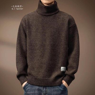 it neith BIAS潮牌高端重磅加厚高领毛衣男宽松秋冬复古针织外套