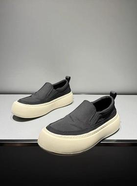 喜欢这种时尚~CKL Backup!懒人时髦一脚蹬乐福鞋男厚底休闲板鞋软