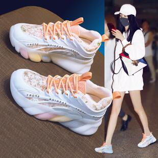 8厘米增高~透气休闲 跑步运动鞋女内增高爆米花老爹鞋百搭时尚女