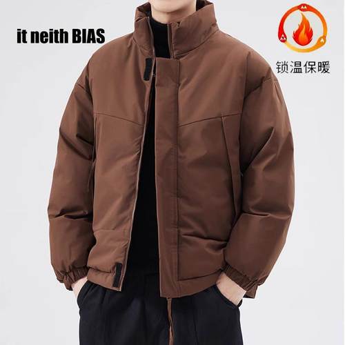 it neith BIAS美式简约棉衣男秋冬款休闲棉服百搭面包服保暖外套