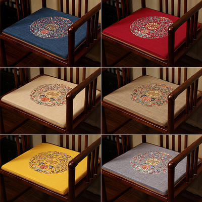 杭梦家纺高档棉麻刺绣坐垫