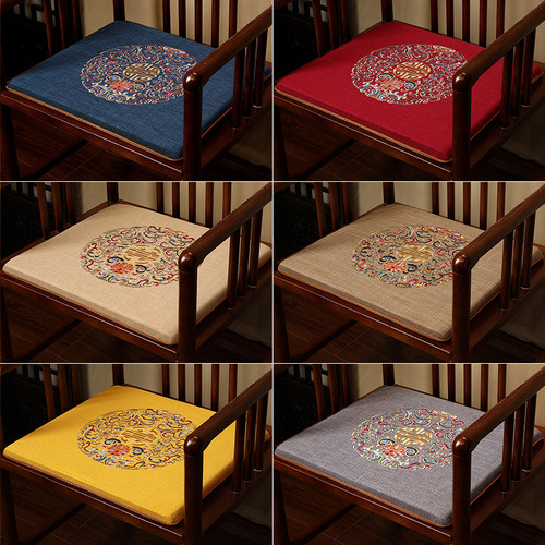 中式圈椅乳胶坐垫高档红木沙发坐垫实木家俱餐椅茶椅太师椅垫定制