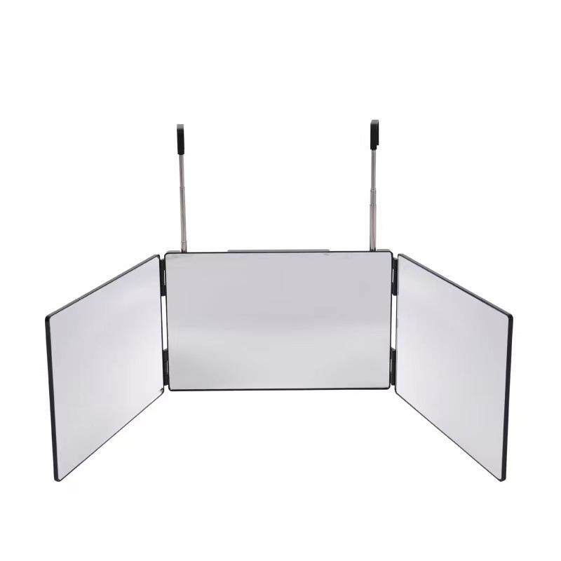 三面镜自助理发后视悬挂伸缩剪发自己理发镜子大号折叠梳妆化妆镜