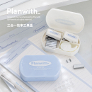 Planwith单孔打孔器文件打孔机迷你小型a4纸活页本装 订机圆孔打洞器圆环打眼器手动纸张书本手账笔记本穿孔器