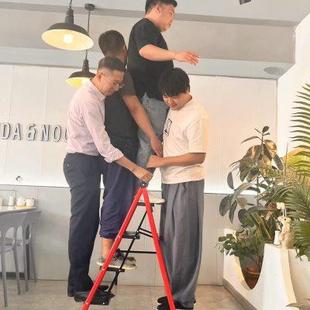 梯子家用折叠梯室内人字工程梯便携多功能小楼梯叉伸缩加厚扶梯凳
