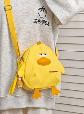 日系ins可爱斜挎小包小清新学生软妹小鸡包丑萌卡通手机包遛娃包