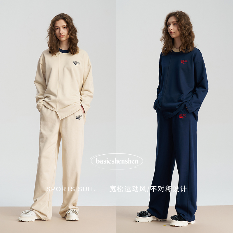 basicshenshen休闲拼接绣花