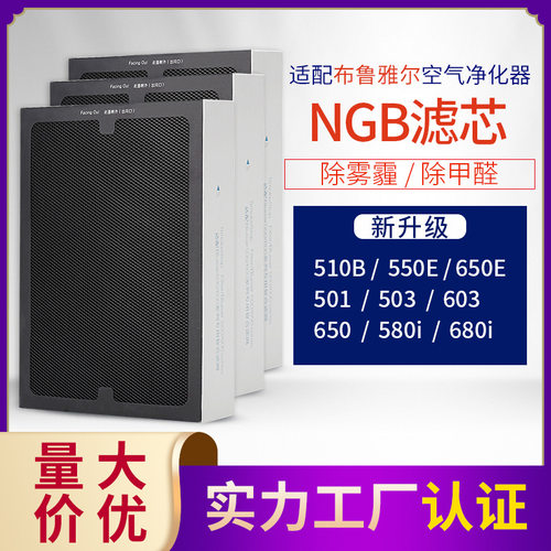 过滤网滤芯 适配布鲁雅尔blueair空气净化器503/603复合NGB除雾霾