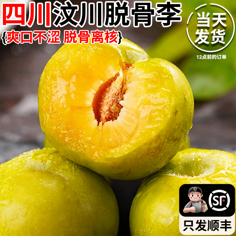 顺丰正宗四川汶川脱骨李子新鲜当季水果镇宁非蜂糖李顺丰端午礼盒