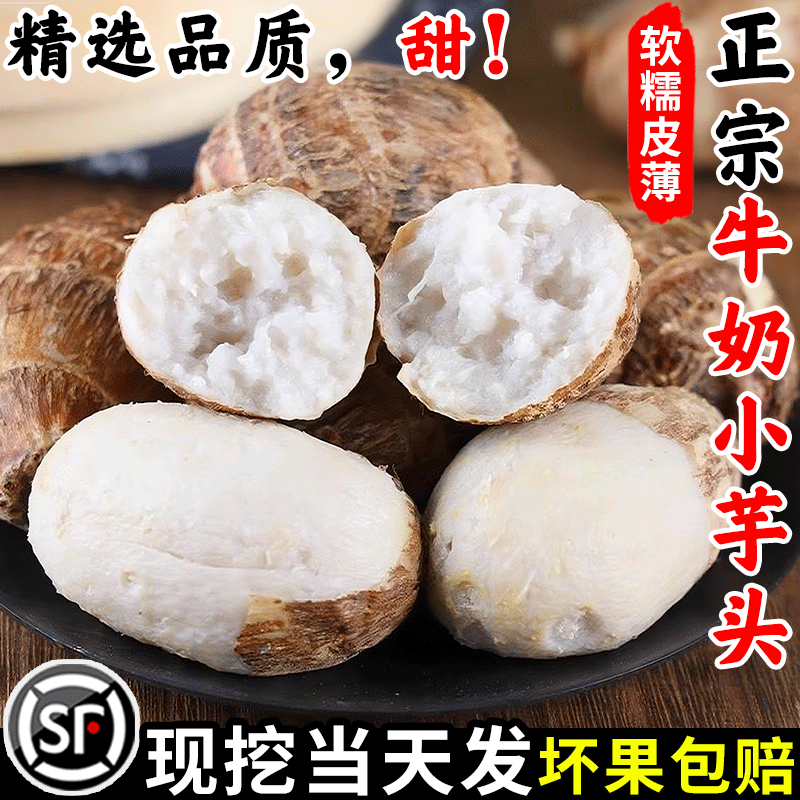 新鲜牛奶小芋头5斤当季新鲜小香芋红芽芋艿槟榔毛芋头蔬菜包邮