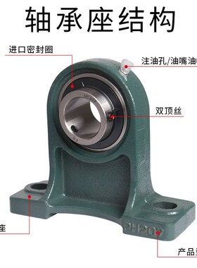 外球面轴承带座加高中心立式轴承座UCPH201 PH212 高脚轴承固定座