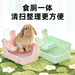 刺星球兔子挂碗奶糕食盆兔兔饭碗厕所食厕一体套餐耐用二合一