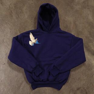 搞钱做慈善 429克重磅！美式复古男同款情侣款加厚女长袖连帽卫衣