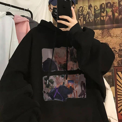 重磅纯棉连帽卫衣男春秋款