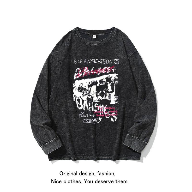 beyond乐队长袖T恤街头男女款数码直喷印花打底衫纯棉复古致敬