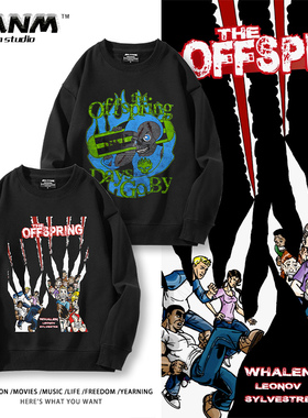 the offspring后裔乐团周边圆领卫衣男女生秋冬加绒欧美摇滚上衣