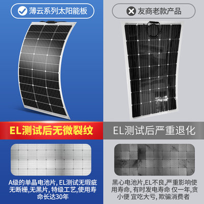 光合天狮太柔性阳能板电池板软板房车板户外充电板便携板