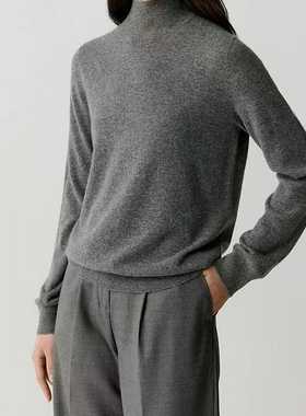 30山羊绒无缝针织保暖显瘦百搭高领套头羊绒针织衫9909