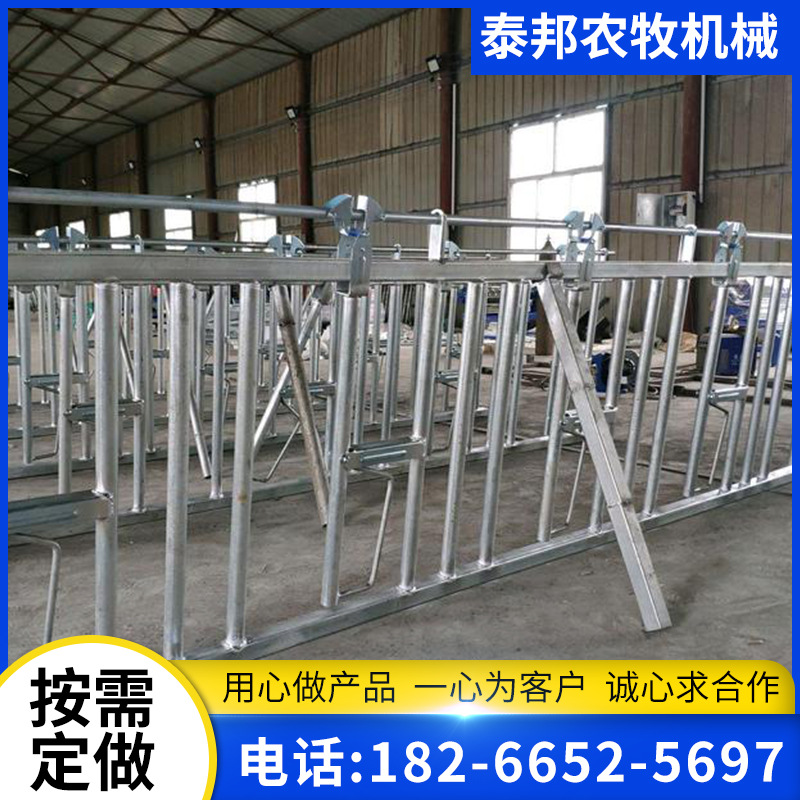 出售奶牛场用牛颈枷自锁式牛颈夹牛颈枷配件热镀锌3米牛颈枷
