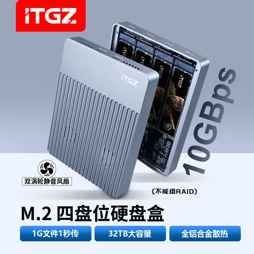 ITGZ四盘位NVMe固态硬盘盒