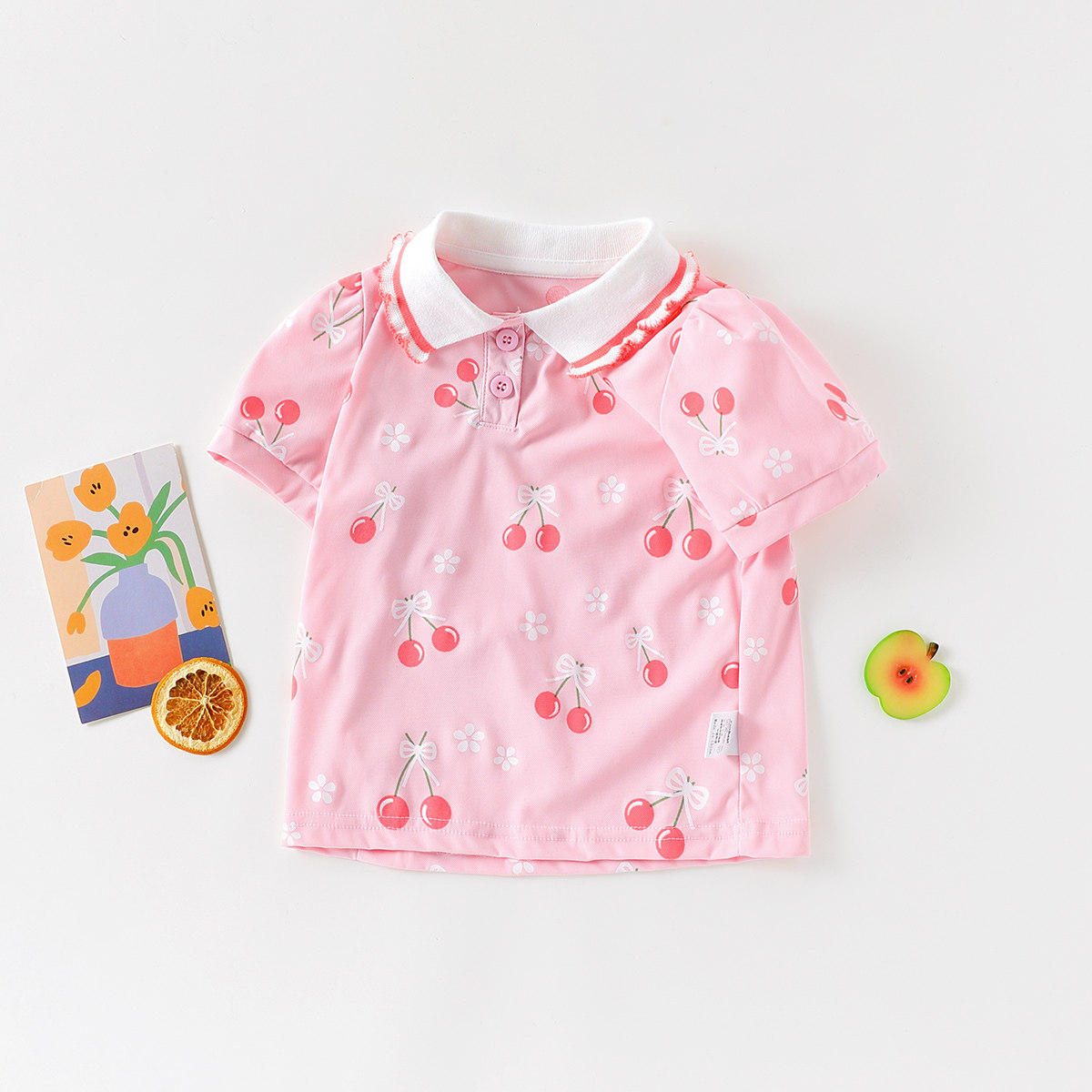 【休闲学院风POLO衫】童装女宝宝夏季百搭T恤小童亲肤打底衫,童装/婴儿装/亲子装,儿童POLO衫,淘宝优惠券,粉丝福利购,淘宝优惠卷